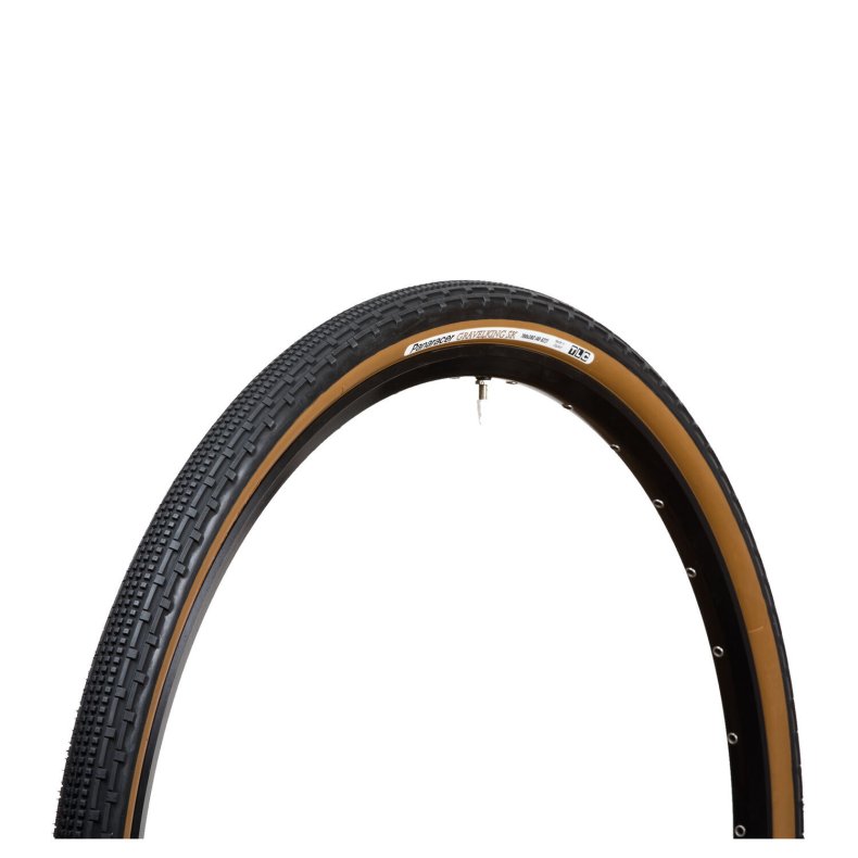 PANARACER GRAVELKING SK TLC FOLDING TYRE: BLACK/BROWN 700X43C
